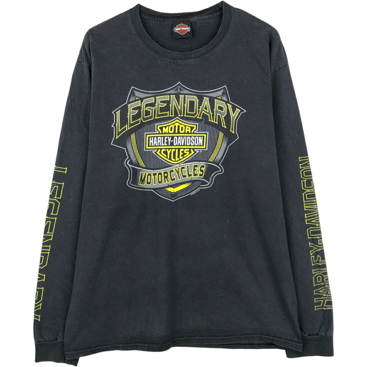 古着 ハーレーダビッドソン Harley-Davidson モ&minus;ターサイクル ロングTシャツ ロンT メンズL相当 /eaa653251 【中古】 【260627】 ブラック系 春夏秋｜古着屋JAM