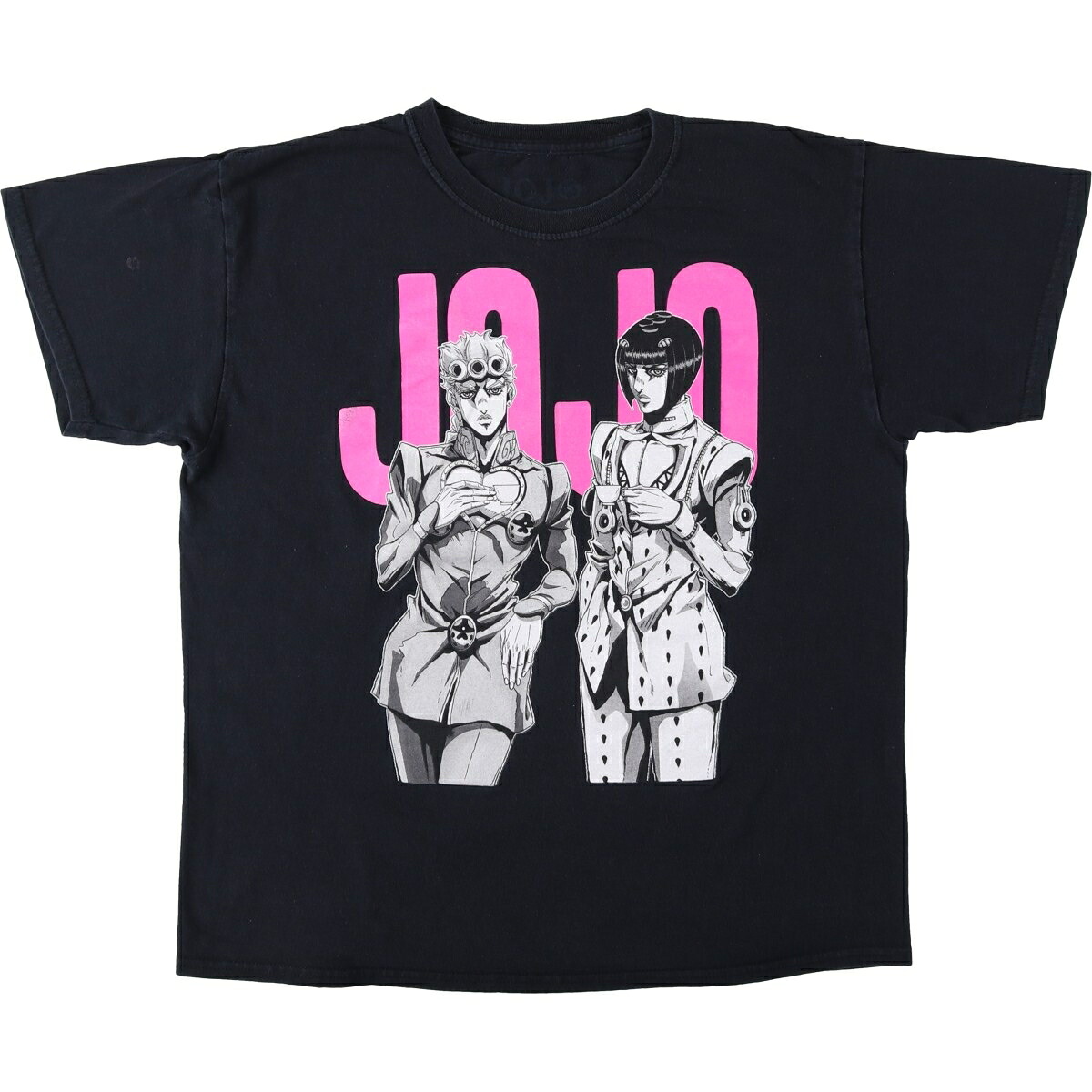 古着 JoJo's Bizarre Adventure ジョジョの奇妙な冒険 ジョルノ&times;ブチャラティ アニメ キャラクタープリントTシャツ メンズL相当 /eaa653869 【中古】 【260704】｜古着屋JAM
