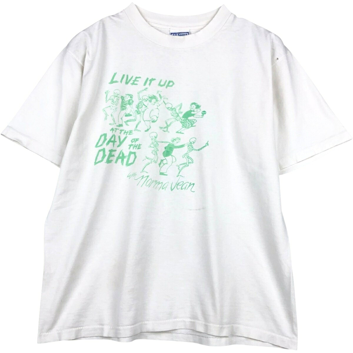 古着 90'S All Sport PRO WEIGHT ドクロ柄 スカル柄 プリントTシャツ USA製 メンズL相当 ヴィンテージ /eaa654141 【中古】 【260706】｜古着屋JAM 10,622円