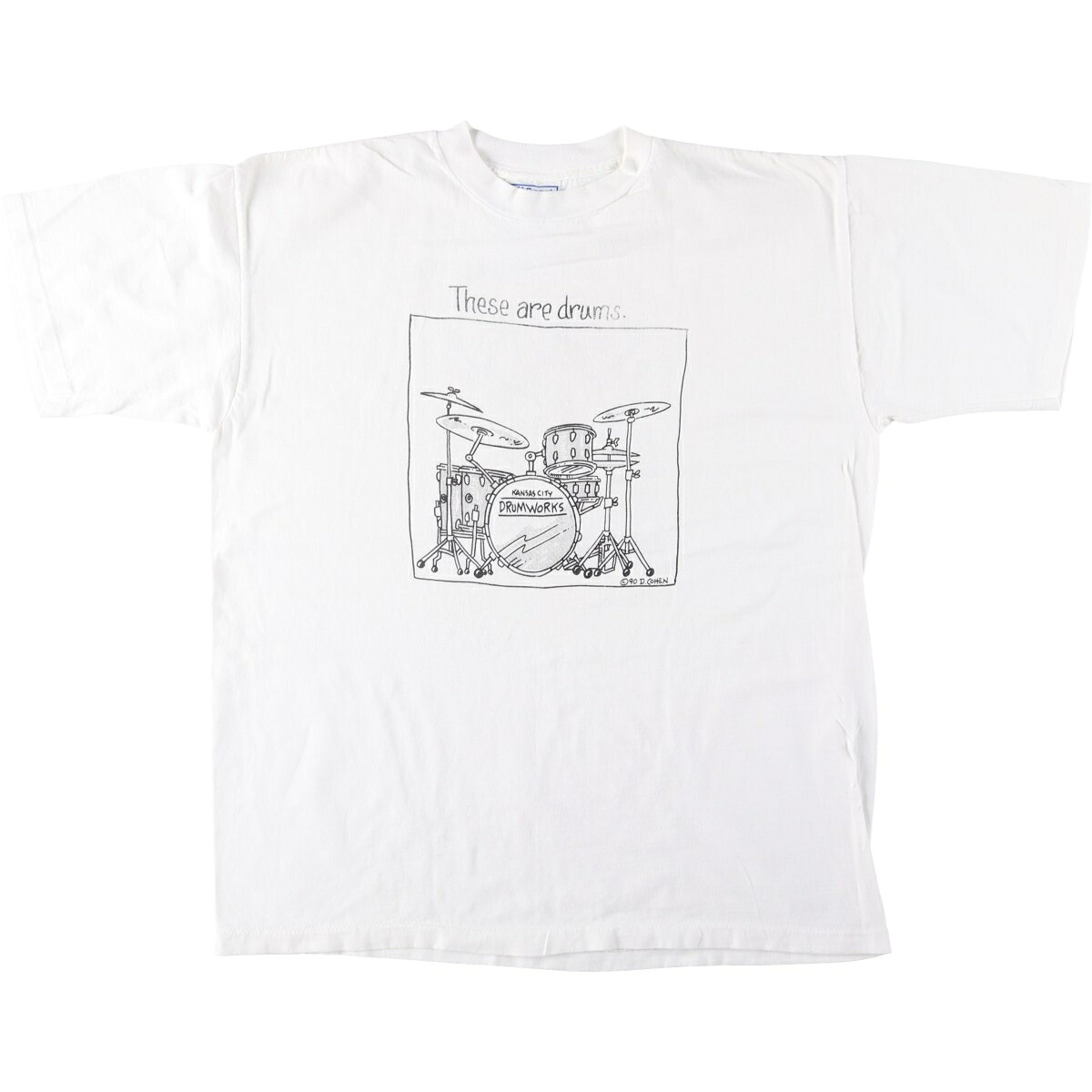 古着 90'S All Sport KANSAS CITY DRUMWORKS アドバタイジングTシャツ USA製 メンズXL相当 ヴィンテージ /eaa654153 【中古】 【260705】｜古着屋JAM