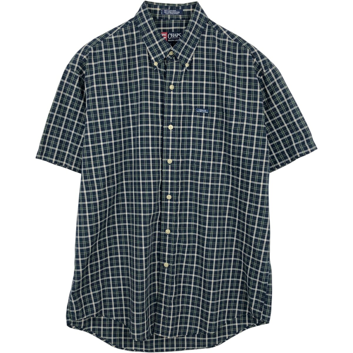 古着 ラルフローレン Ralph Lauren CHAPS チャップス 半袖 ボタンダウン チェックシャツ メンズL相当 /eaa654275 【中古】 【260623】｜古着屋JAM