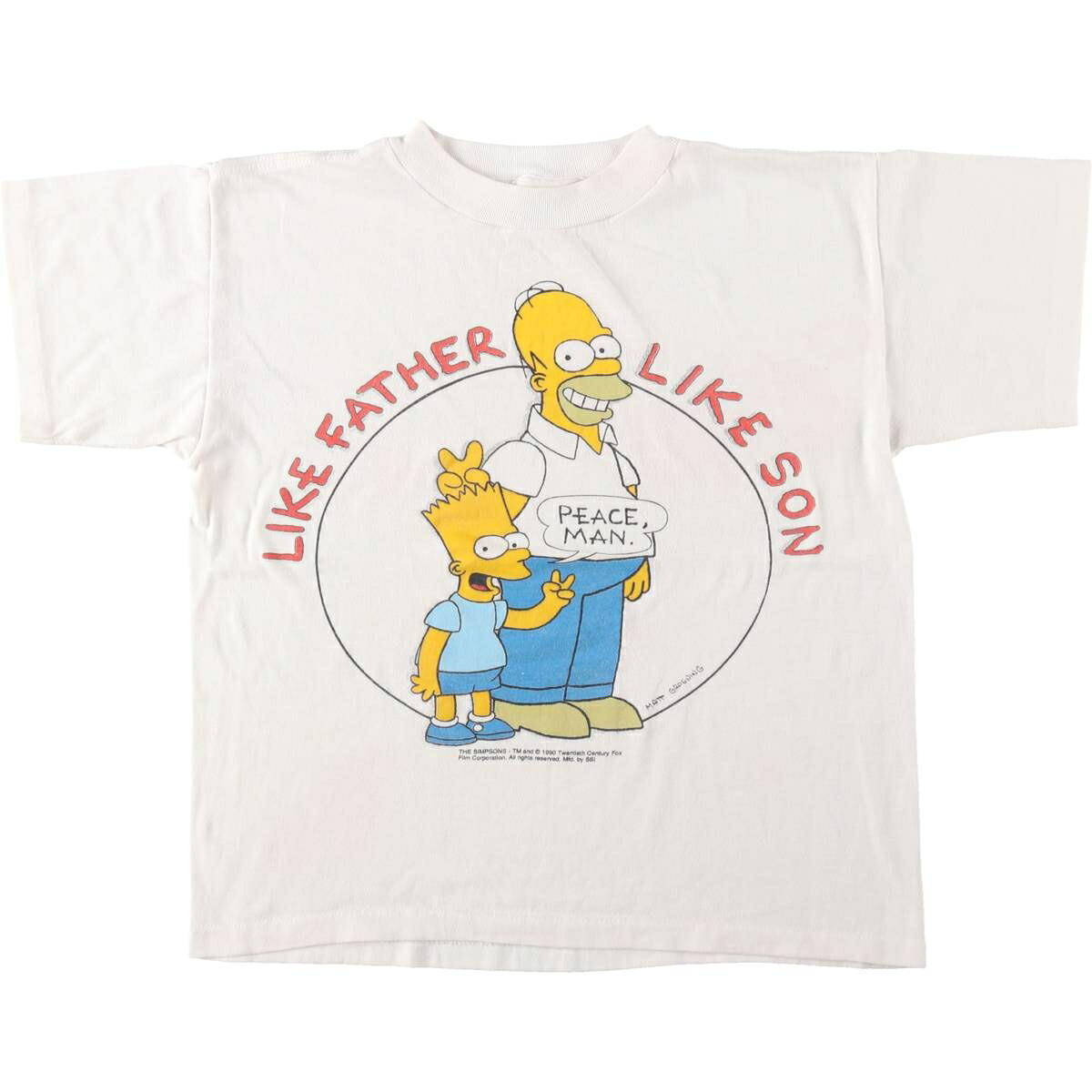 古着 90'S SSI THE SIMPSONS シンプソンズ キャラクタープリントTシャツ USA製 レディースS相当 ヴィンテージ /eaa655542 【中古】 【260710】 【ADEL/アデル】 ホワイト系 春夏秋｜古着屋JAM