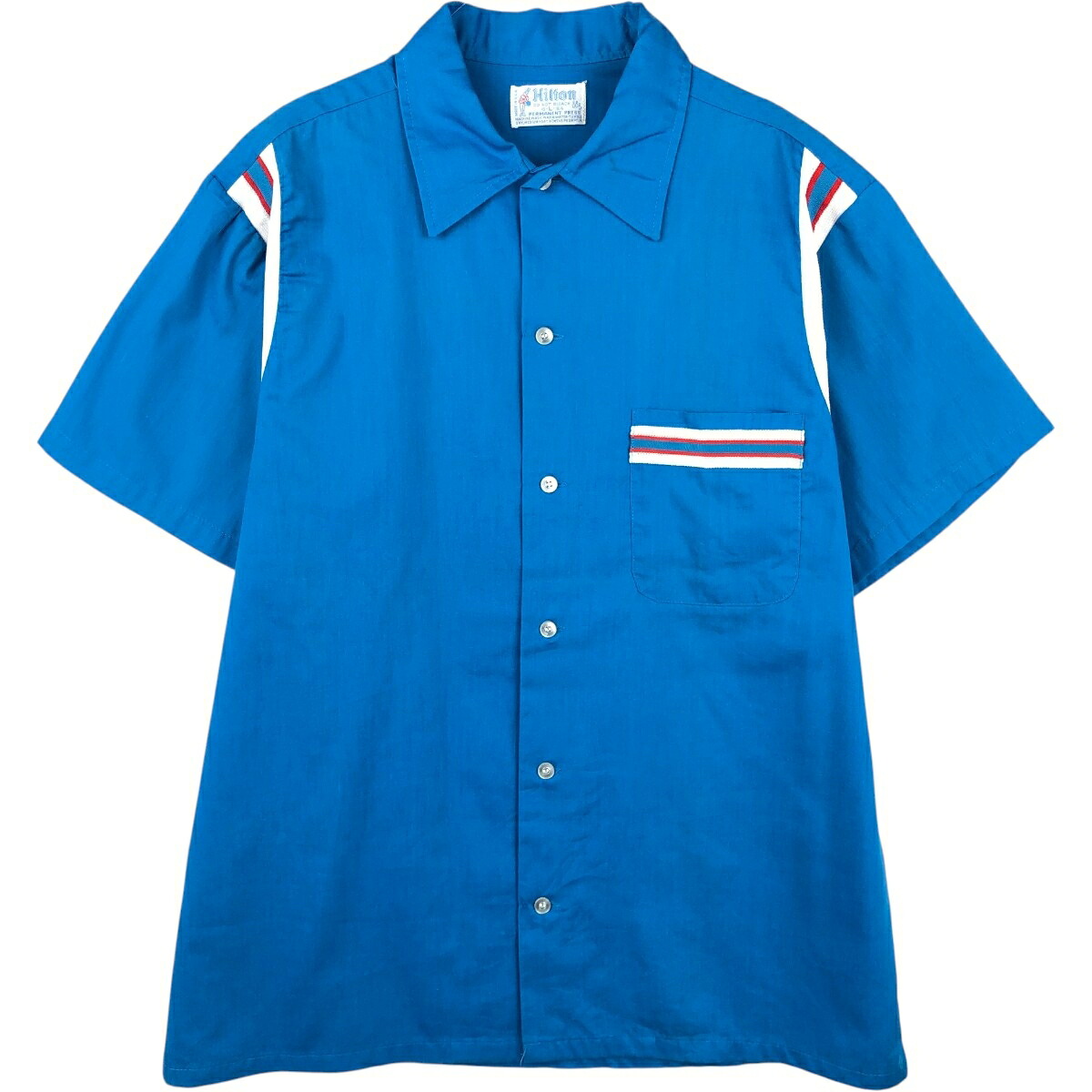 古着 70'S ヒルトン HILTON ボウリングシャツ ボックスシャツ USA製 メンズL相当 ヴィンテージ /eaa659292 【中古】 【260711】|古着屋JAM