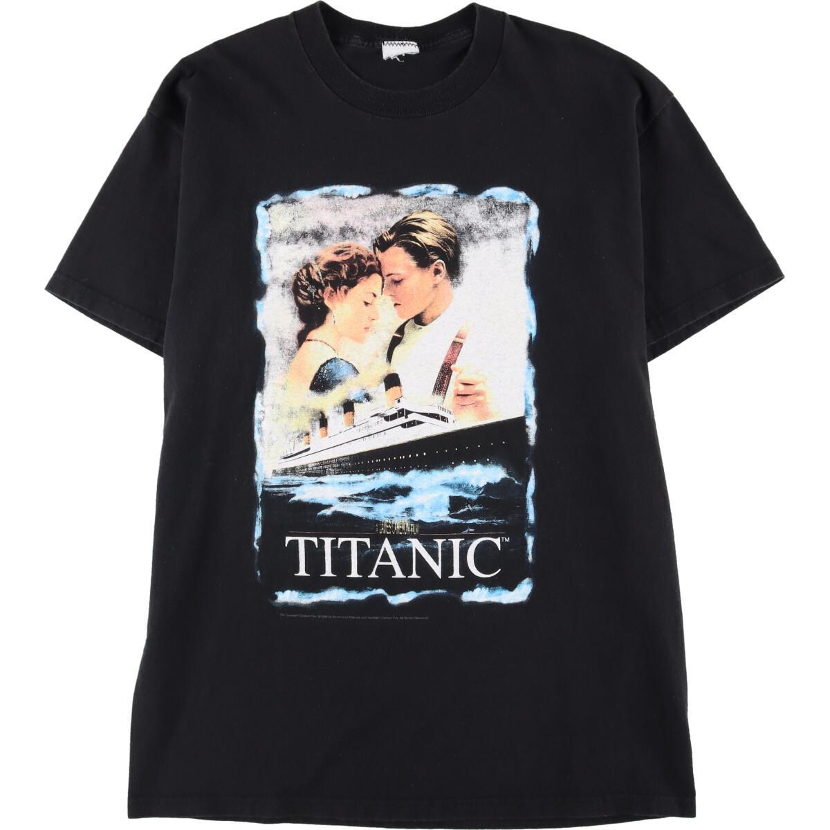 ダブル／ミストブルー 90s Titanic タイタニック 映画 Tシャツ