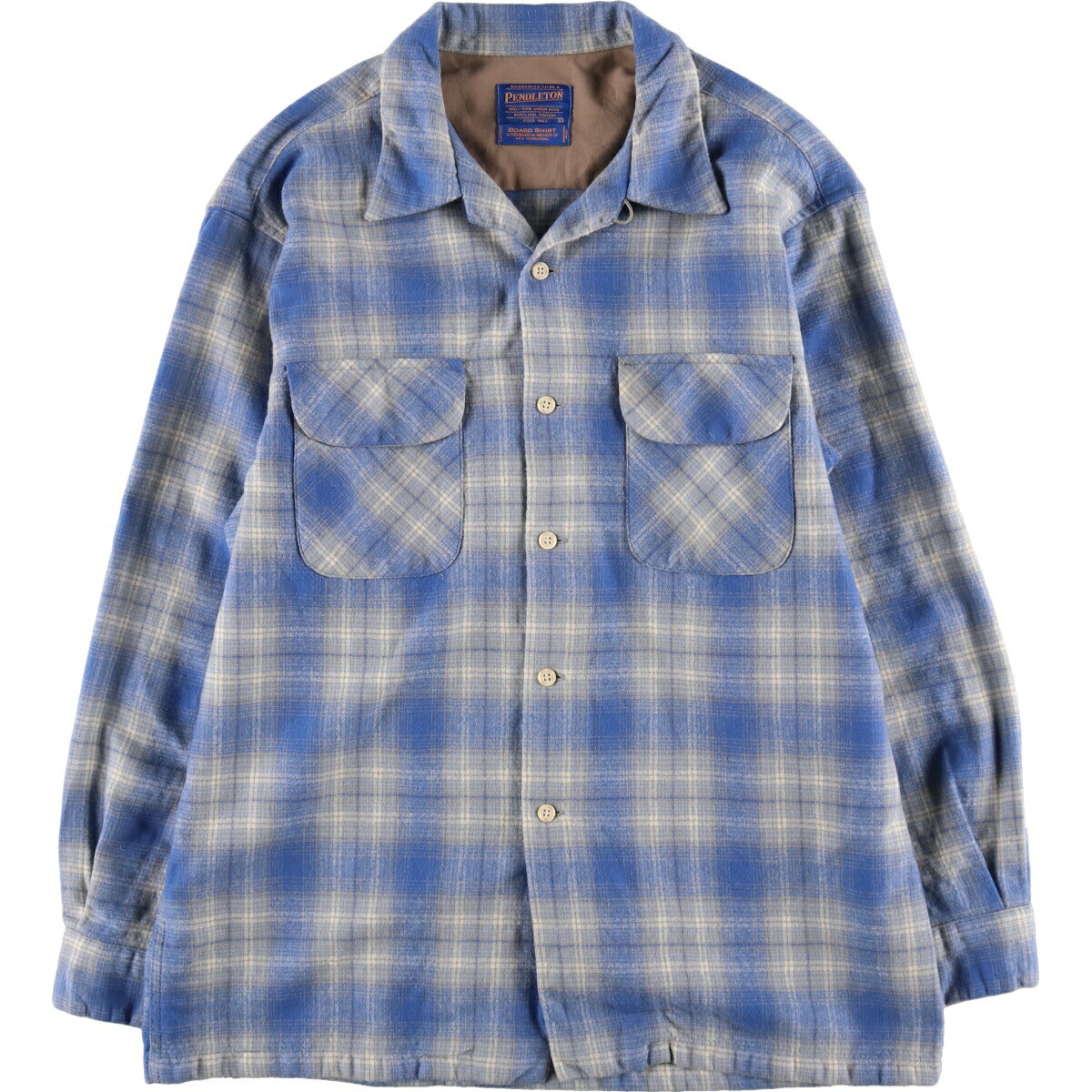 【楽天市場】古着 00'S ペンドルトン PENDLETON ボードシャツ オンブレチェック ウールボックスシャツ メンズL相当