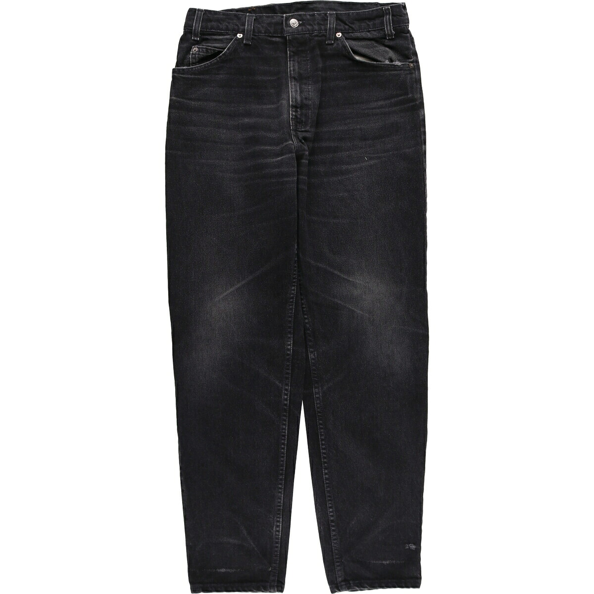 90'S Levi's 550 Relaxed Fit Black Denim Tapered Denim Pants Made in USA Men's W32 Vintage cotton black type Vintage Second Hand