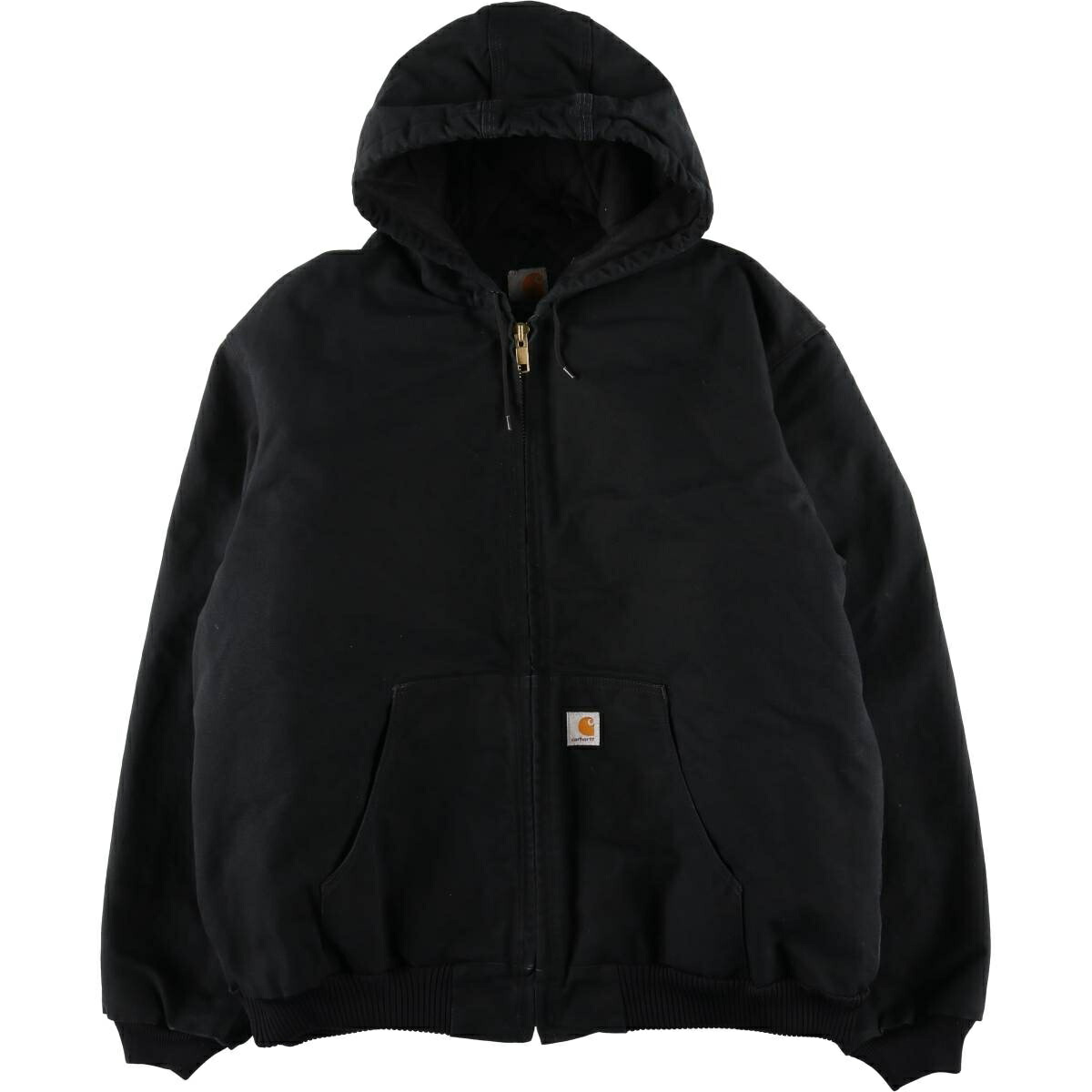 古着 カーハート Carhartt アクティブジャケット 中綿入り ダックフルジップパーカー USA製 メンズXXL相当 /evb008690 【中古】 【260309】 ブラック系 春秋冬