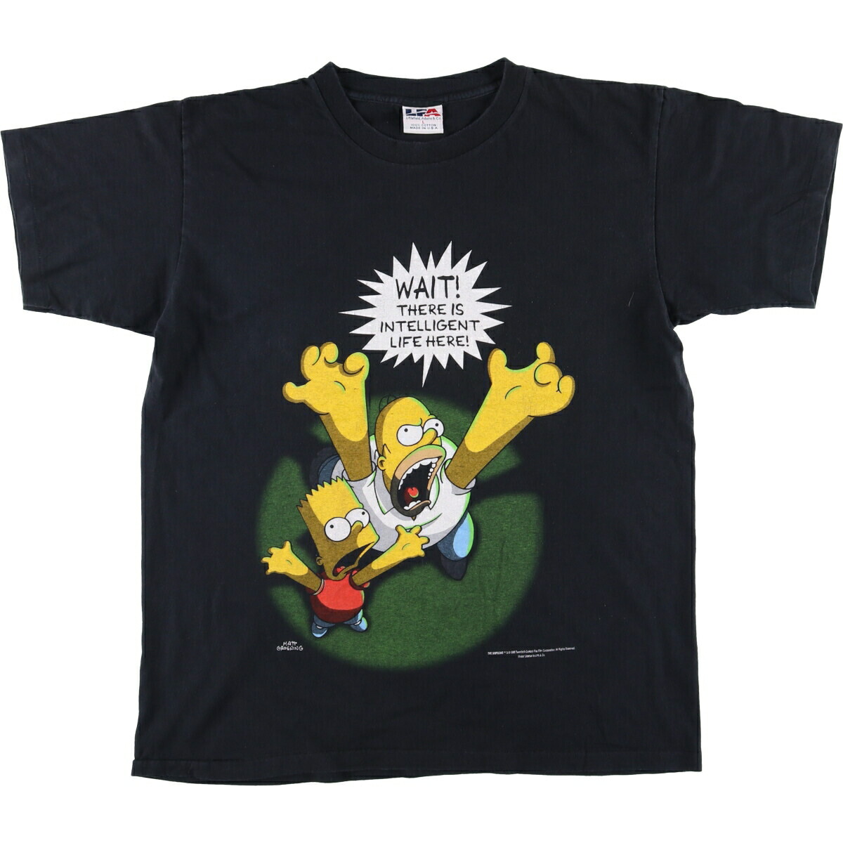【希少US輸入】シンプソンズ×サヴェージモードTシャツ ブラック メンズ2XL ザ・シンプソンズ キャラクターＴシャツ サイズ表記 L