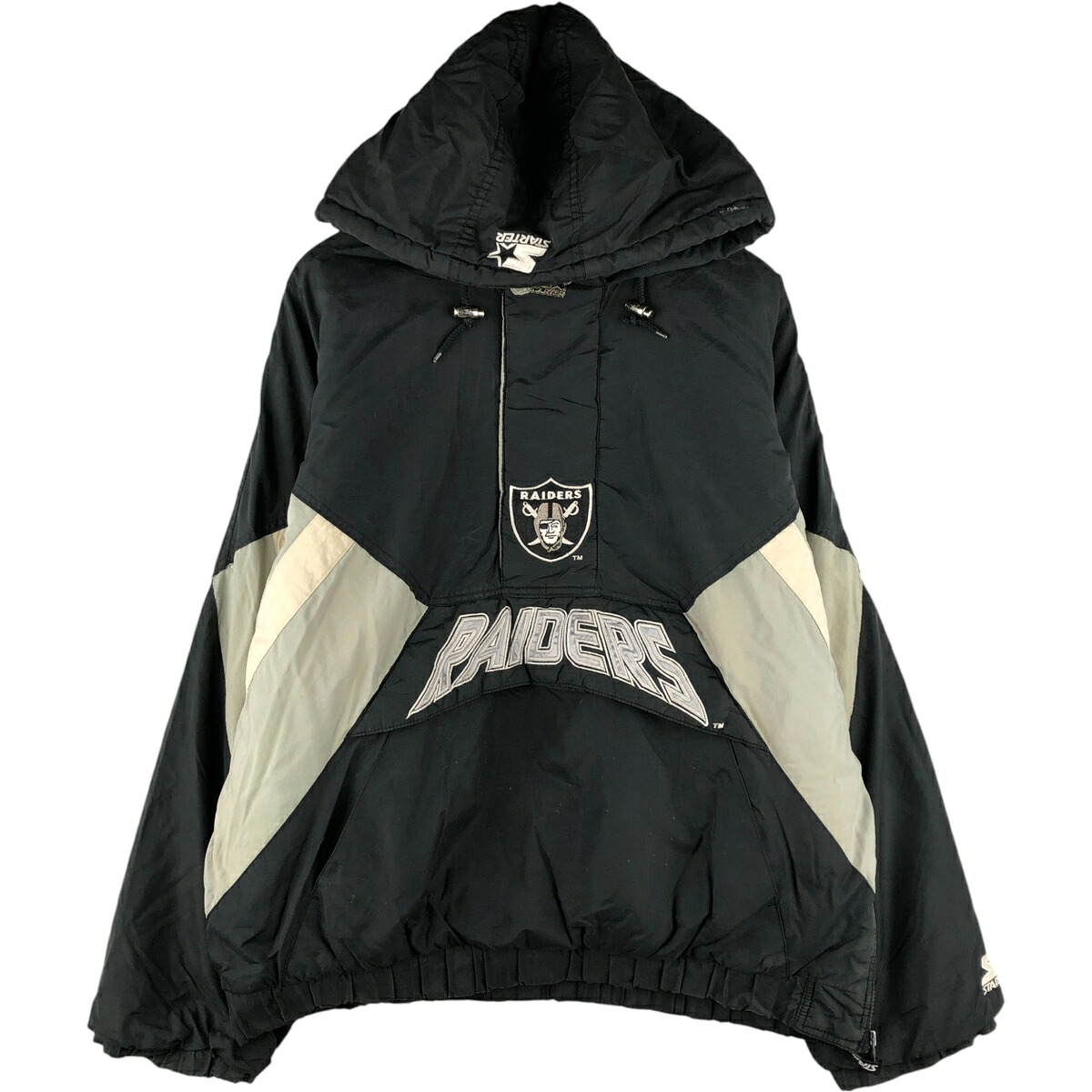 古着 90'S スターター Starter PRO LINE NFL LAS VEGAS RAIDERS ラスベガスレイダース バックロゴ 中綿パーカー パファージャケット アノラックパーカー メンズXL相当 ヴィンテージ /evb030633 【中古】 【251116】 【SS2603_10】