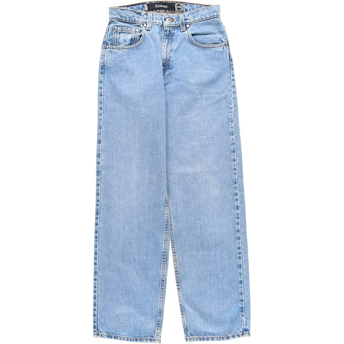 古着 90'S リーバイス Levi's SILVER TAB シルバータブ LOOSE ルーズ テーパードデニムパンツ USA製 レディースL(w27)相当 ヴィンテージ /evb030806 【中古】 【260317】 【Elulu/エルル】 ブルー系 春夏秋冬