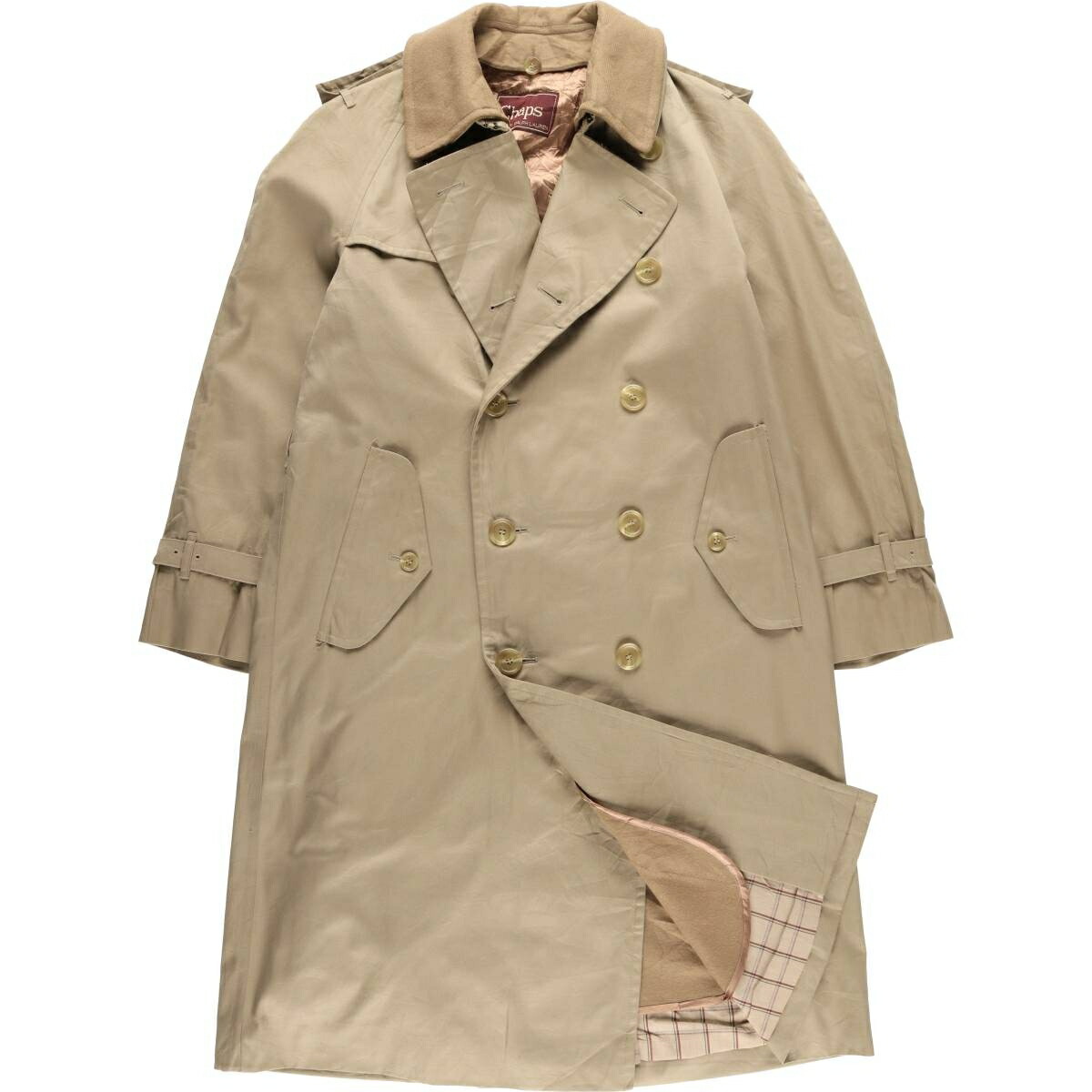 ＊未使用タグ付き【ポロラルフローレン】トレンチ コート ライナー ベスト 140 90年代 90s ポロラルフローレン ロングコート シングルラグラン