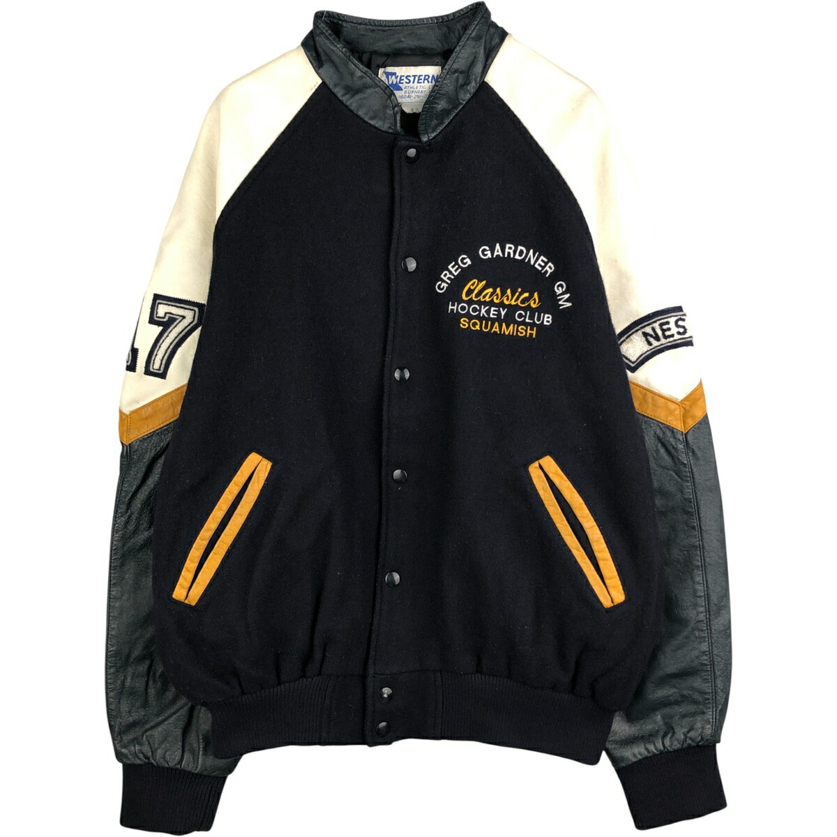 40s50s60s ボタスタ　スタジャン　ヴィンテージ 楽天市場】40〜50年代 RETZ ボタスタ パチポケ 袖革ウールボタン