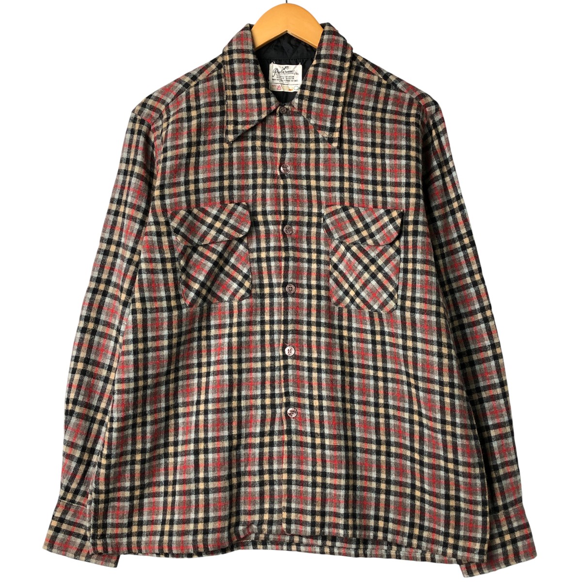 50s cascade オンブレ チェック wool shirt 50s cascade オンブレ チェック wool shirt 50s cascade オンブレ