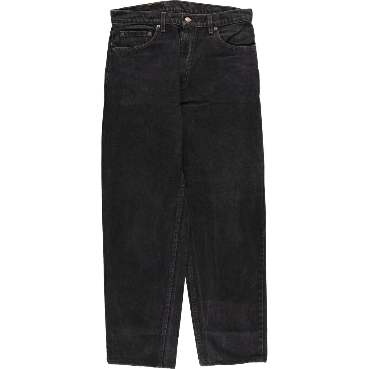 古着 90'S リーバイス Levi's 550 RELAXED FIT TAPERED LEG ブラックデニム テーパードデニムパンツ USA製 メンズw34相当 ヴィンテージ /evb032889 【中古】 【260127】 ブラック系 春夏秋冬