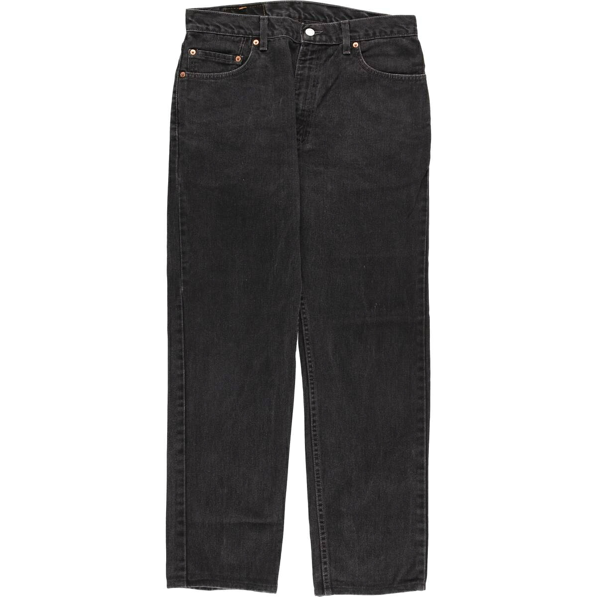 古着 00'S リーバイス Levi's 505 REGULAR FIT STRAIGHT LEG ブラックデニム テーパードデニムパンツ USA製 メンズw33相当 /evb033119 【中古】 【260118】 ブラック系 春夏秋冬