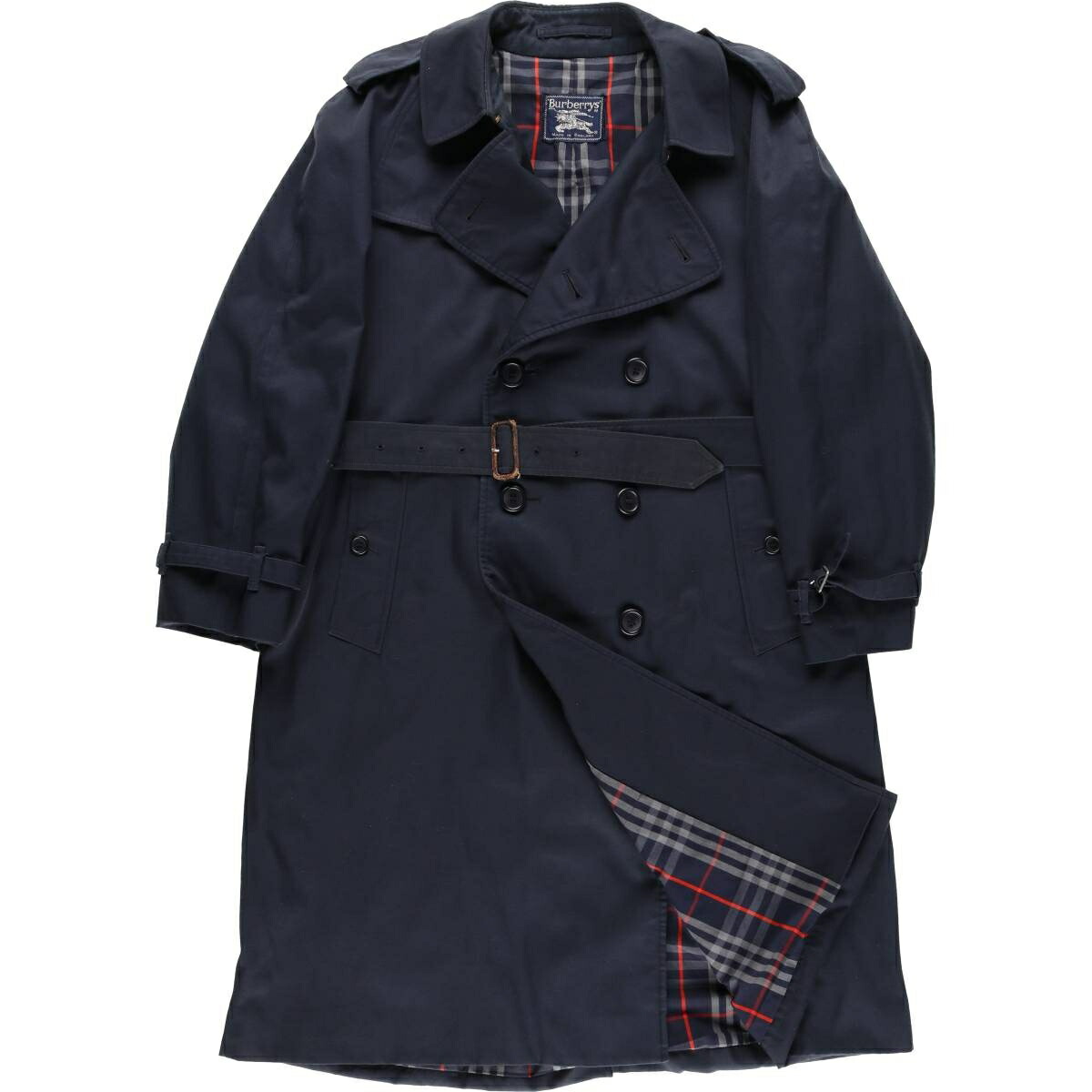 古着 バーバリー Burberry's LONDON トレンチコート 英国製 メンズL相当 /evb033349 【中古】 【260125】 ネイビー系 春秋冬