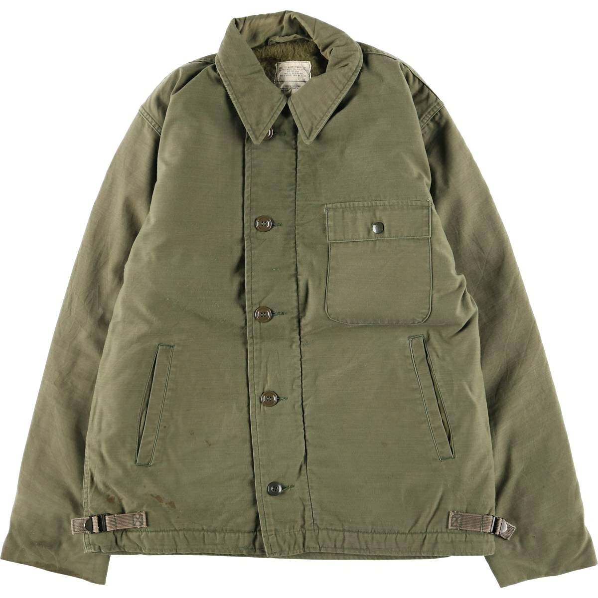 古着 80'S 米軍実品 A-2 ミリタリー デッキジャケット USA製 メンズM相当 ヴィンテージ /evb033401 【中古】 【260210】 カーキ系 春秋冬