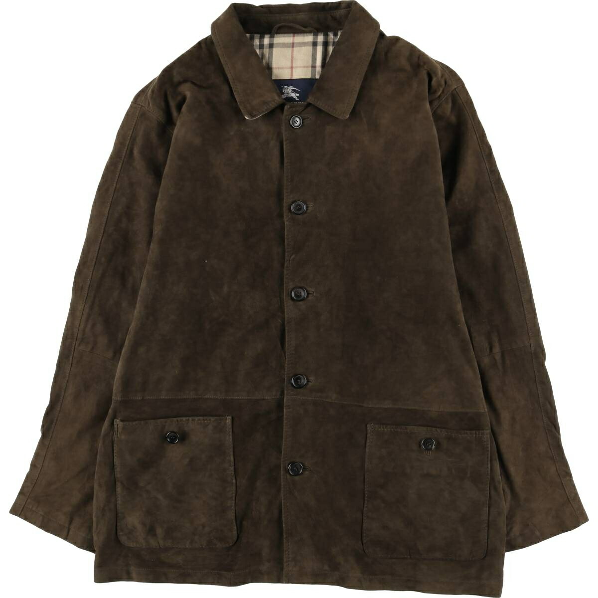 古着 バーバリー Burberry's BURBERRY LONDON ベロアレザー スエードレザー ハーフコート メンズXL相当 /evb033506 【中古】 【260220】 ブラウン系 春秋冬