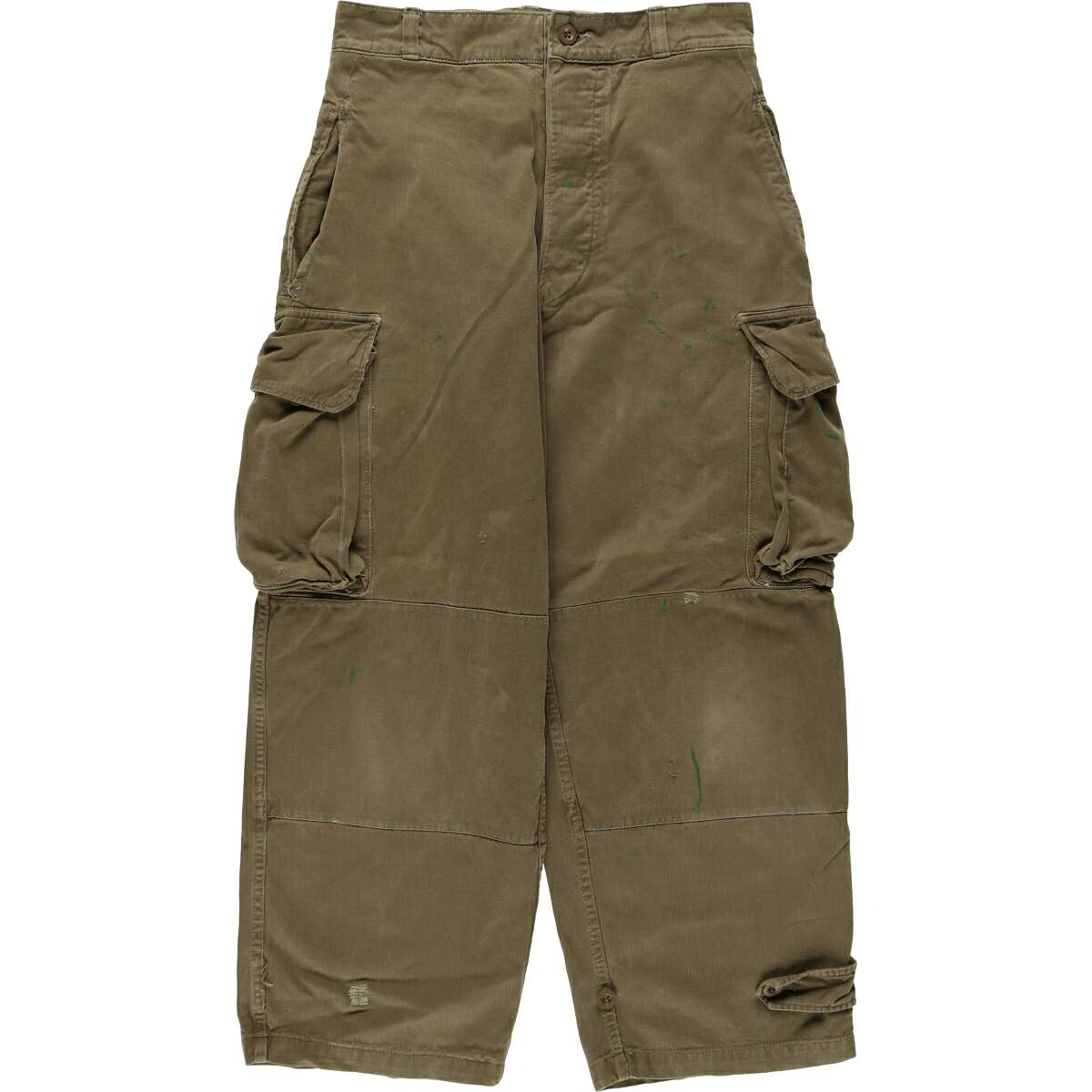 古着 60\'S フランス軍 M-47 後期型 ペイント ヘリンボーン ミリタリー カーゴパンツ レディースL(w28)相当 ヴィンテージ /evb033507 【中古】 【260704】 【ADEL/アデル】|古着屋JAM