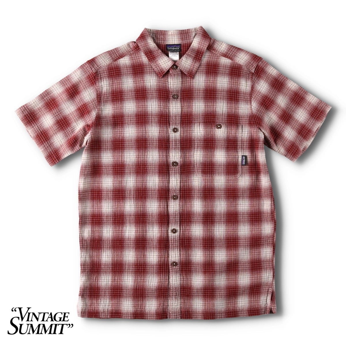 古着 パタゴニア Patagonia ORGANIC COTTON オーガニックコットン A/Cシャツ 52921SP11 オンブレチェック 楊柳クレープ 半袖 コットン チェックシャツ ボックスシャツ メンズM相当 /evb034028 【中古】 【260608】 【N2607】 レッド系 春夏｜古着屋JAM