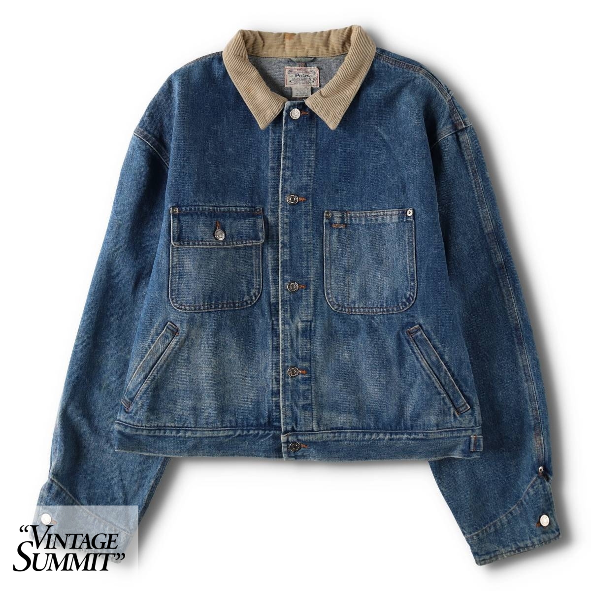 古着 80~90'S ラルフローレン Ralph Lauren Polo Ralph Lauren デニムジャケット Gジャン USA製 メンズXL相当 ヴィンテージ /evb034573 【中古】 【260609】 【N2607】 ブルー系 春秋冬|古着屋JAM