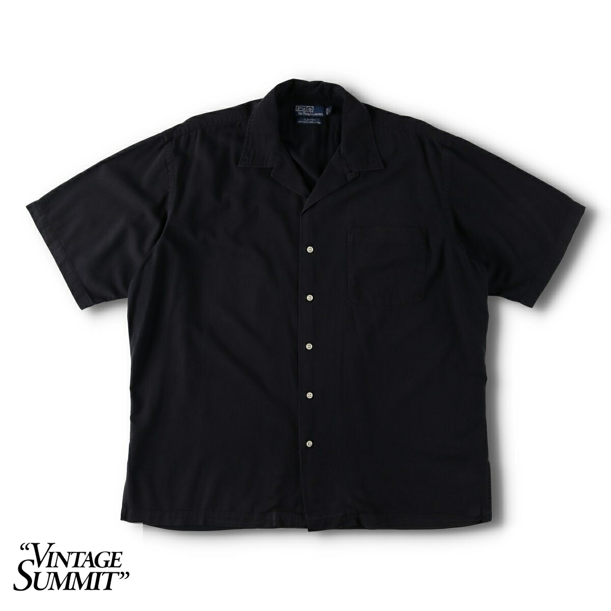 古着 ラルフローレン Ralph Lauren POLO by Ralph Lauren CLAYTON 半袖 オープンカラー レーヨンシャツ ボックスシャツ メンズL相当 /evb034597 【中古】 【260613】 【N2607】 ブラック系 春夏|古着屋JAM