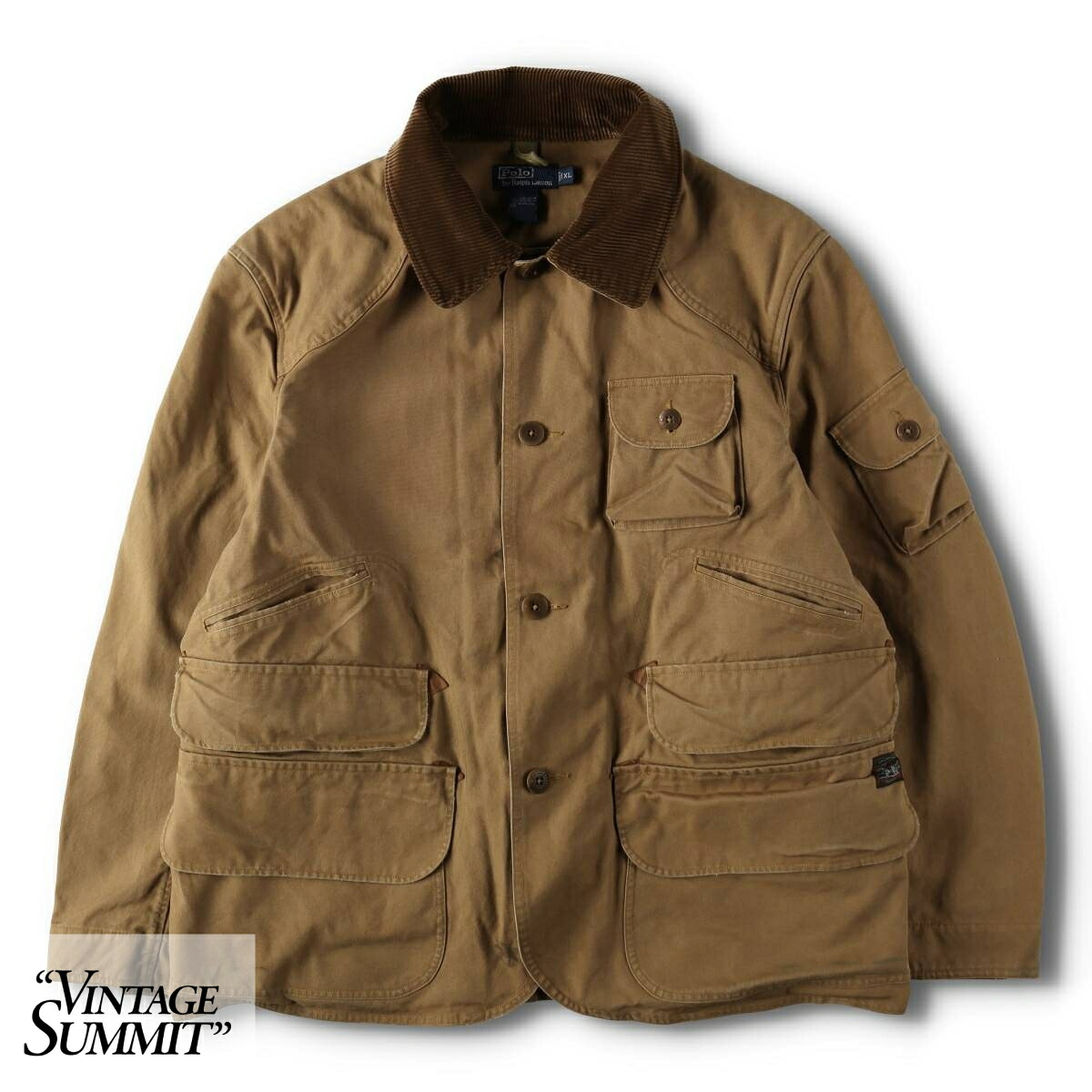古着 ラルフローレン Ralph Lauren POLO by Ralph Lauren ダック ハンティングジャケット メンズXL相当 /evb034968 【中古】 【260702】 【N2607】 ベージュ系 春秋冬|古着屋JAM