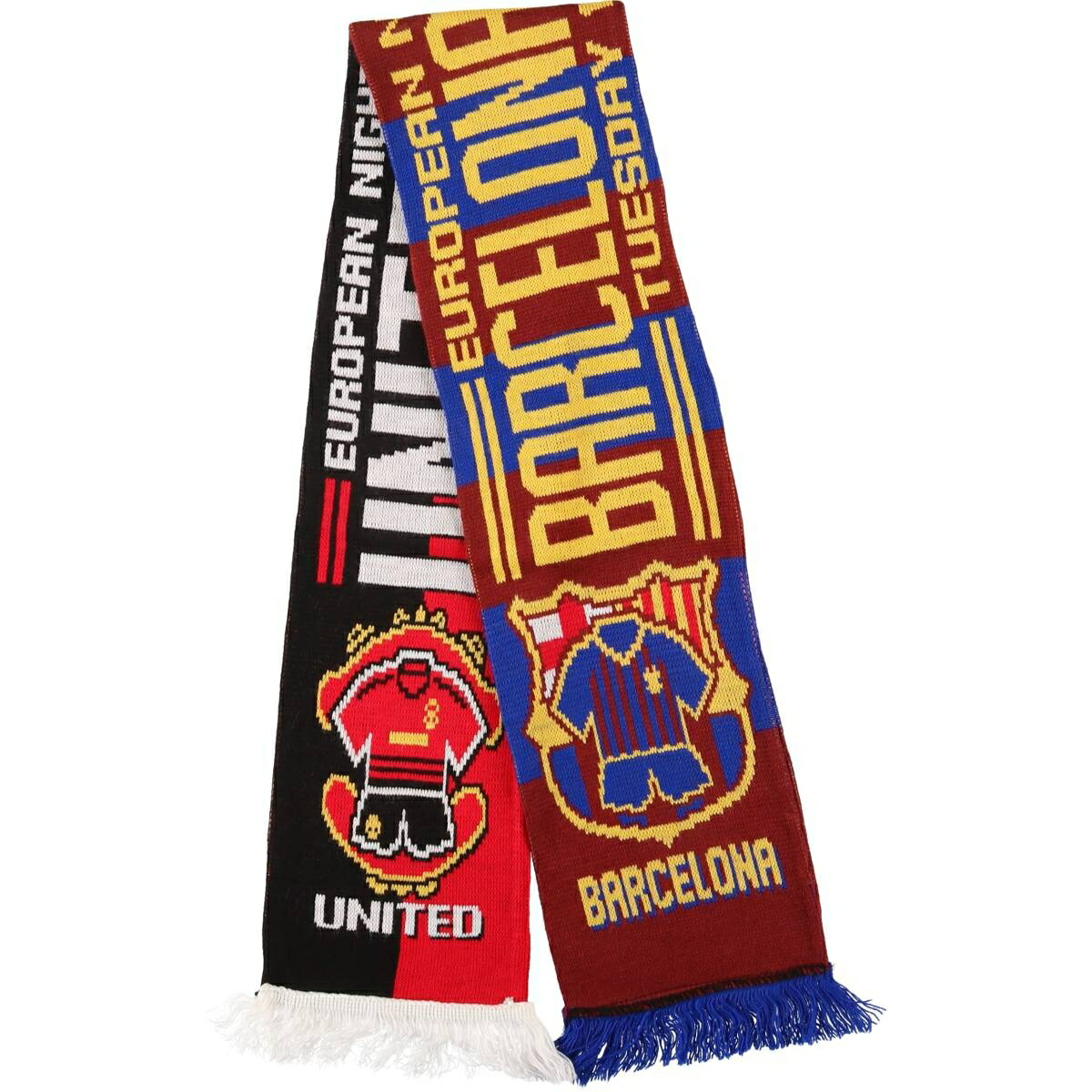 古着 LA LIGA ラ リーガ FC BARCELONA FC バルセロナ PREMIER LEAGE プレミアリーグ MANCHESTER UNITED FC マンチェスターユナイテッド サッカー アクリルマフラー /gaa005855 【中古】 【251124】 【SS2603_30】