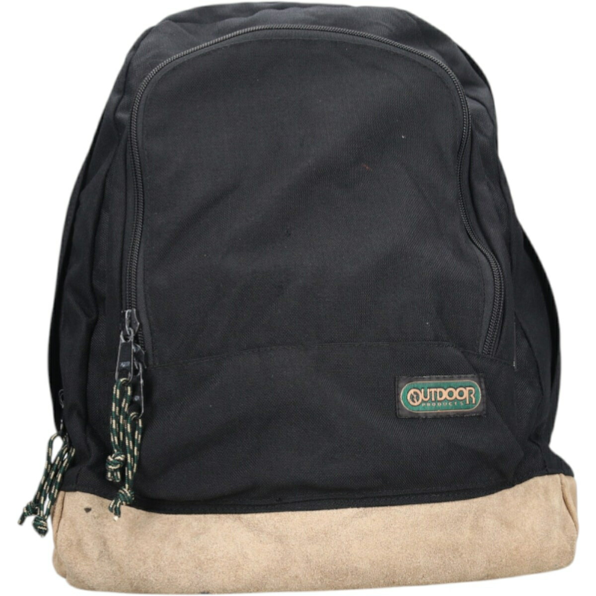 90's USA製 OUTDOOR リュック バックパック ブラック 黒 90's Outdoor Products ナイロンバックパック 底レザー ブラック