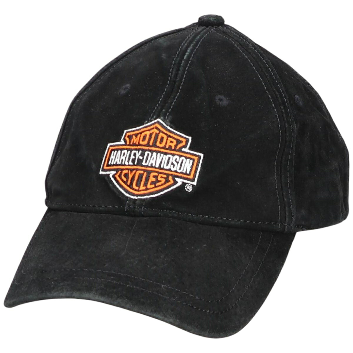 古着 ハーレーダビッドソン Harley-Davidson スエード レザーキャップ フリーサイズ相当 /gaa006415 【中古】 【260110】 ブラック系 春夏秋冬