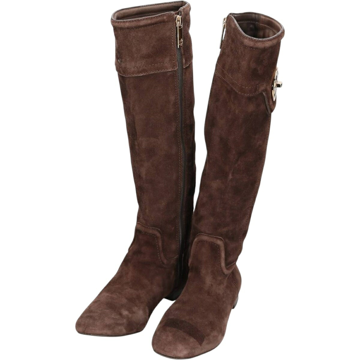 古着 トリーバーチ TORY BURCH スエード サイドジップ ロングブーツ ブラジル製 5 1/2M レディース22.5cm相当 /saa013858 【中古】 【250905】 【ADEL/アデル】 【SS2606_30｜古着屋JAM
