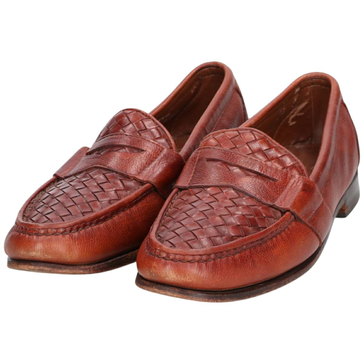 古着 アレンエドモンズ ALLEN EDMONDS IVANHOE 編み込み コインローファー USA製 10E メンズ28.0cm相当 /saa014485 【中古】 【260112】 ブラウン系 春夏秋冬