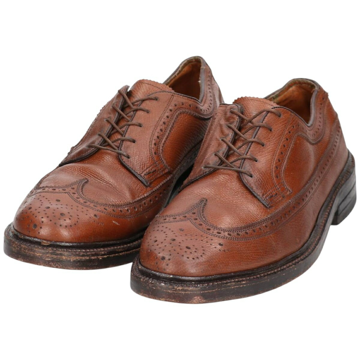古着 フローシャイム Florsheim IMPERIAL QUALITY フルブローグ ウイングチップシューズ 8B メンズ26.0cm相当 /saa014723 【中古】 【260131】 ブラウン系 春夏秋冬