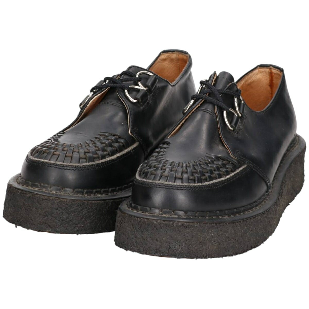 古着 ゲッタグリップ Getta Grip 編み込み レザーシューズ 7 メンズ25.5cm相当 /saa014732 【中古】 【260201】 ブラック系 春夏秋冬 7,379円