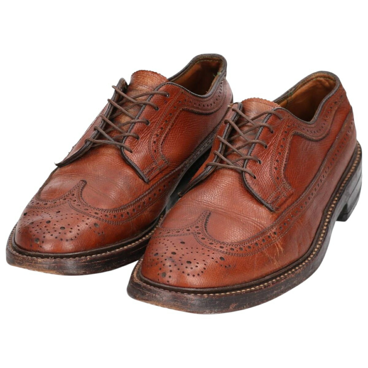 古着 フローシャイム Florsheim IMPERIAL QUALITY フルブローグ ウイングチップシューズ 8C メンズ26.0cm相当 /saa014737 【中古】 【260201】 ブラウン系 春夏秋冬