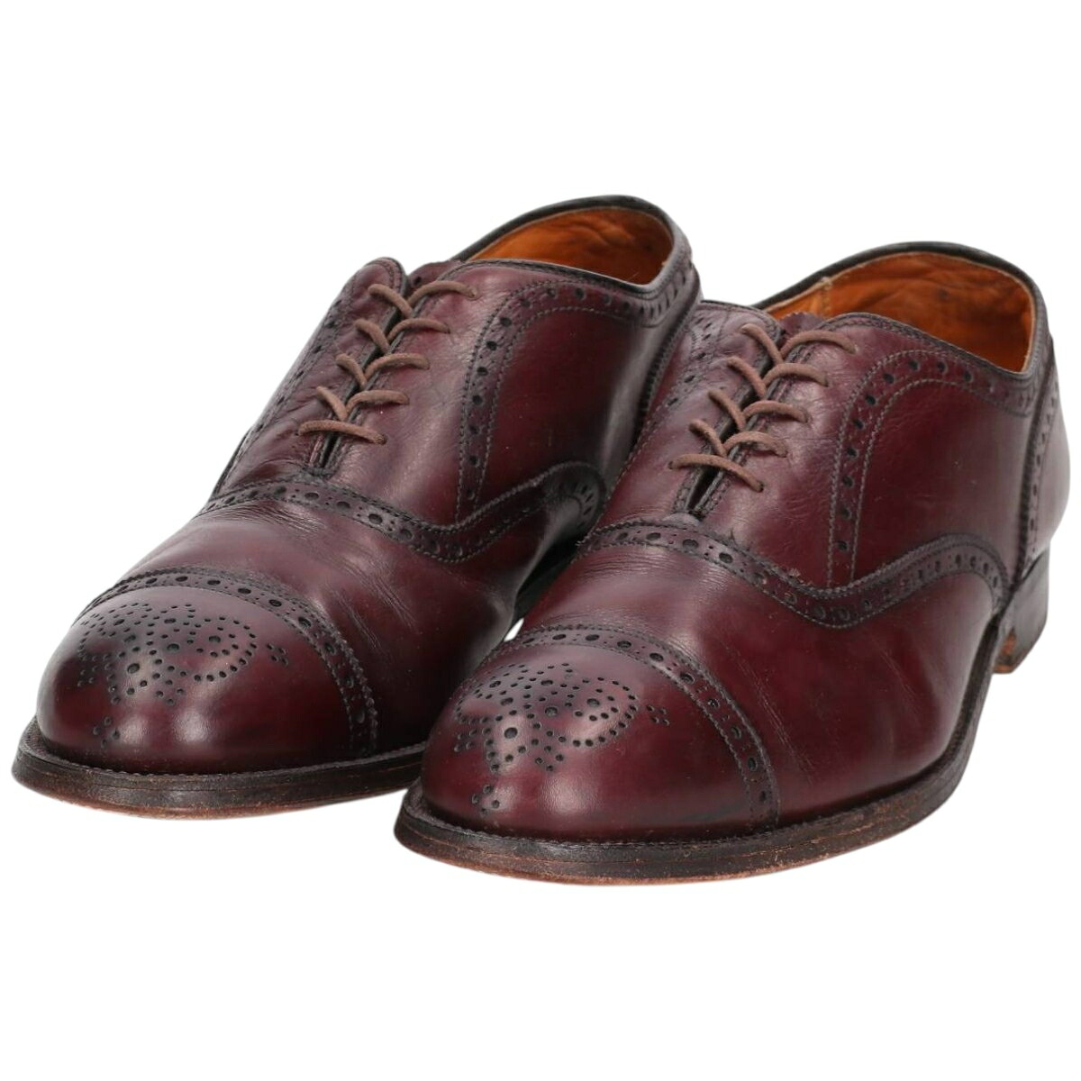 古着 オールデン ALDEN セミブローグ ストレートチップシューズ USA製 10 メンズ28.0cm相当 /sva001033 【中古】 【260130】 【DL2603-BS】 レッド系 春夏秋冬 26,318円