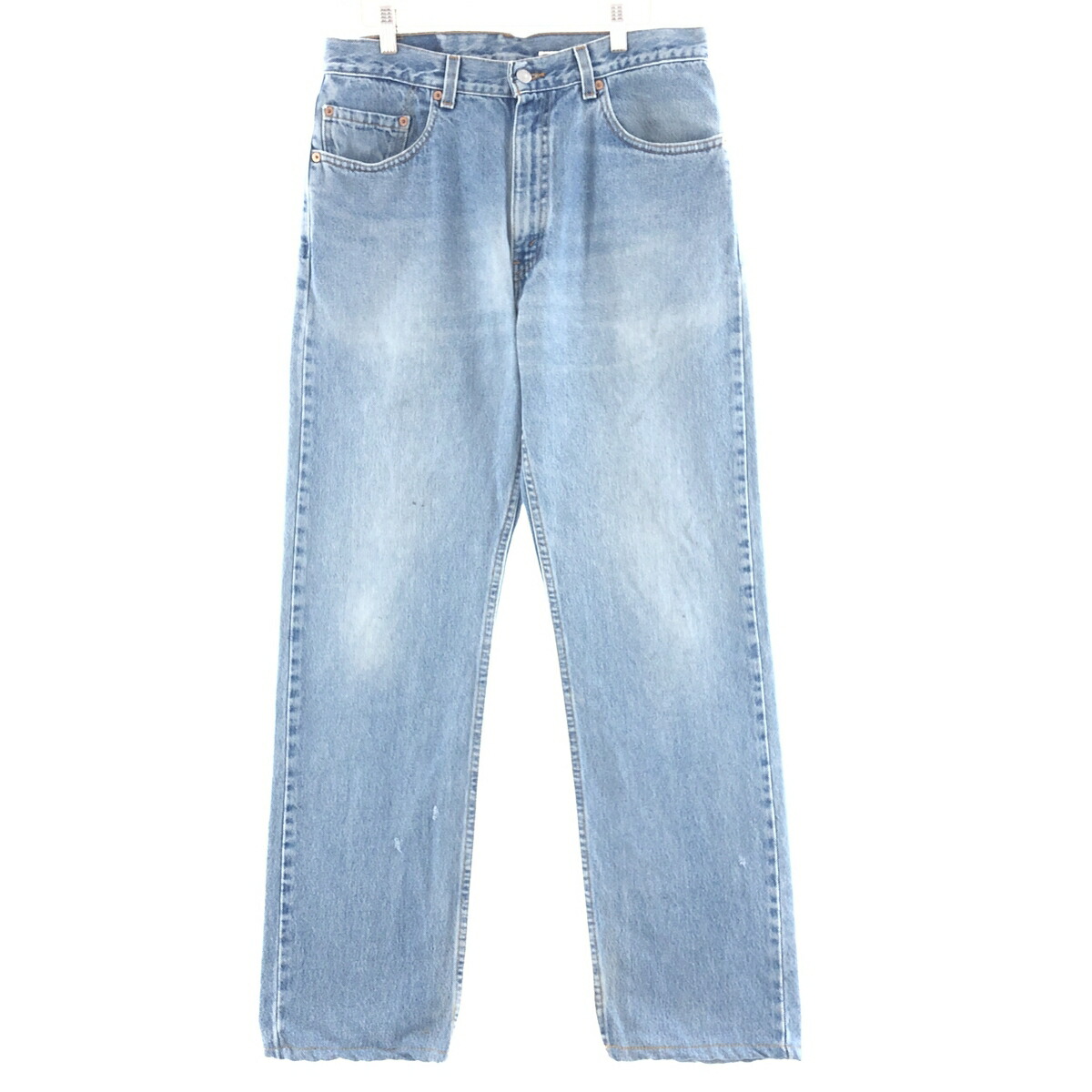 00'S Levi's 505 REGULAR FIT STRAIGHT LEG tapered denim pants for men, size w31 cotton blue type Vintage Second Hand