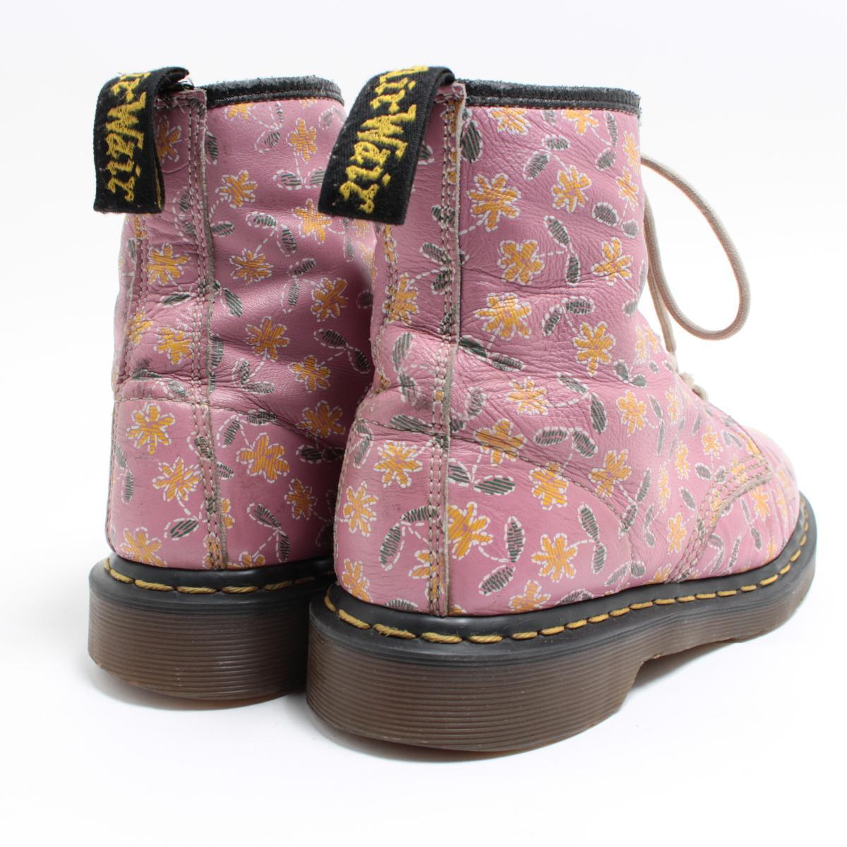 yellow floral doc martens