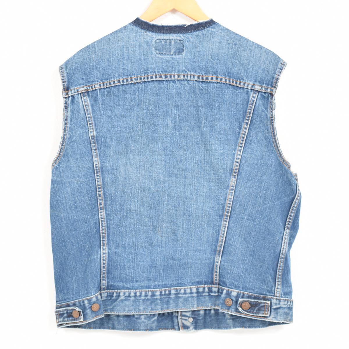 levis collarless denim jacket