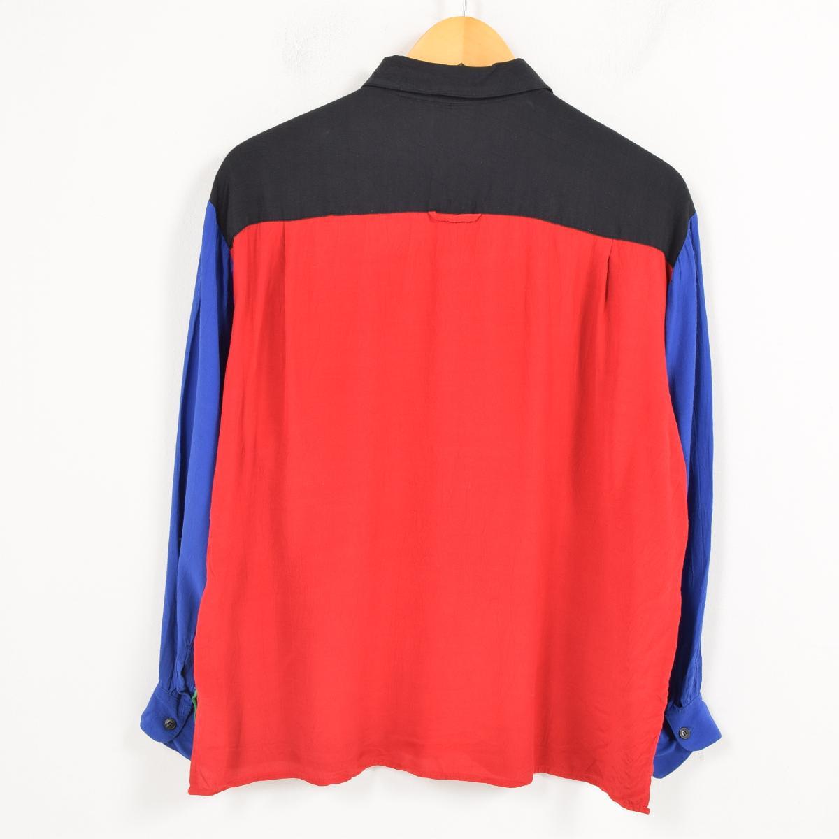 sprit发疯模式长袖子人造丝衬衫女士l/waf8551