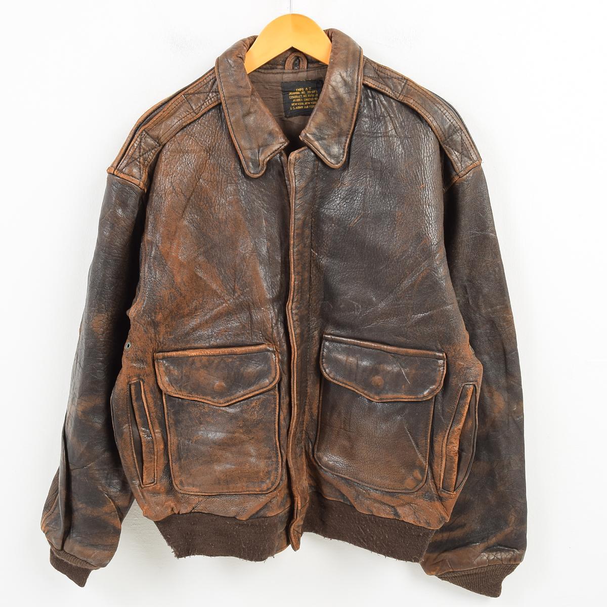 Vintage Clothing Jam Rakuten Global Market Private Article Avi Private Article Avi Rex Avirex A 2 Type Leather Flight Jacket Men L Waj7370