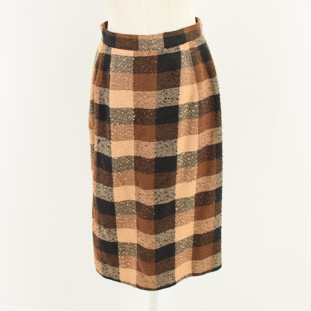 intriguing threads格子花纹半长紧身裙usa制造女士m/wan7466