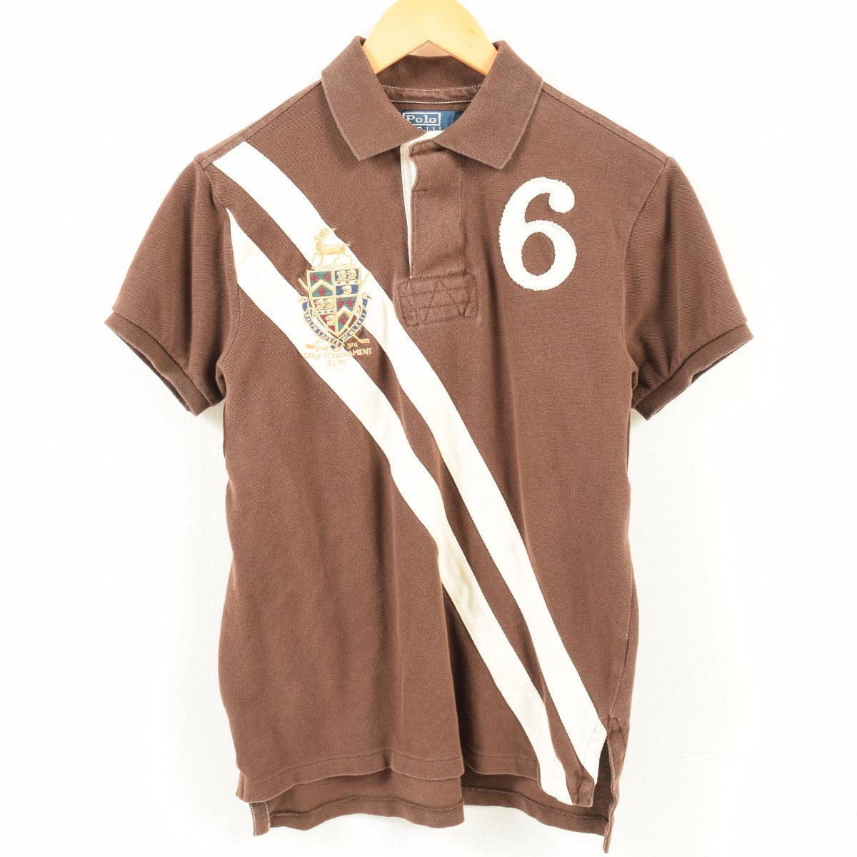 Shirt Ralph Lady's By Short Polo Sleeves Emblem Lauren Numbering S Embroidery Wan6077 0OPwn8k