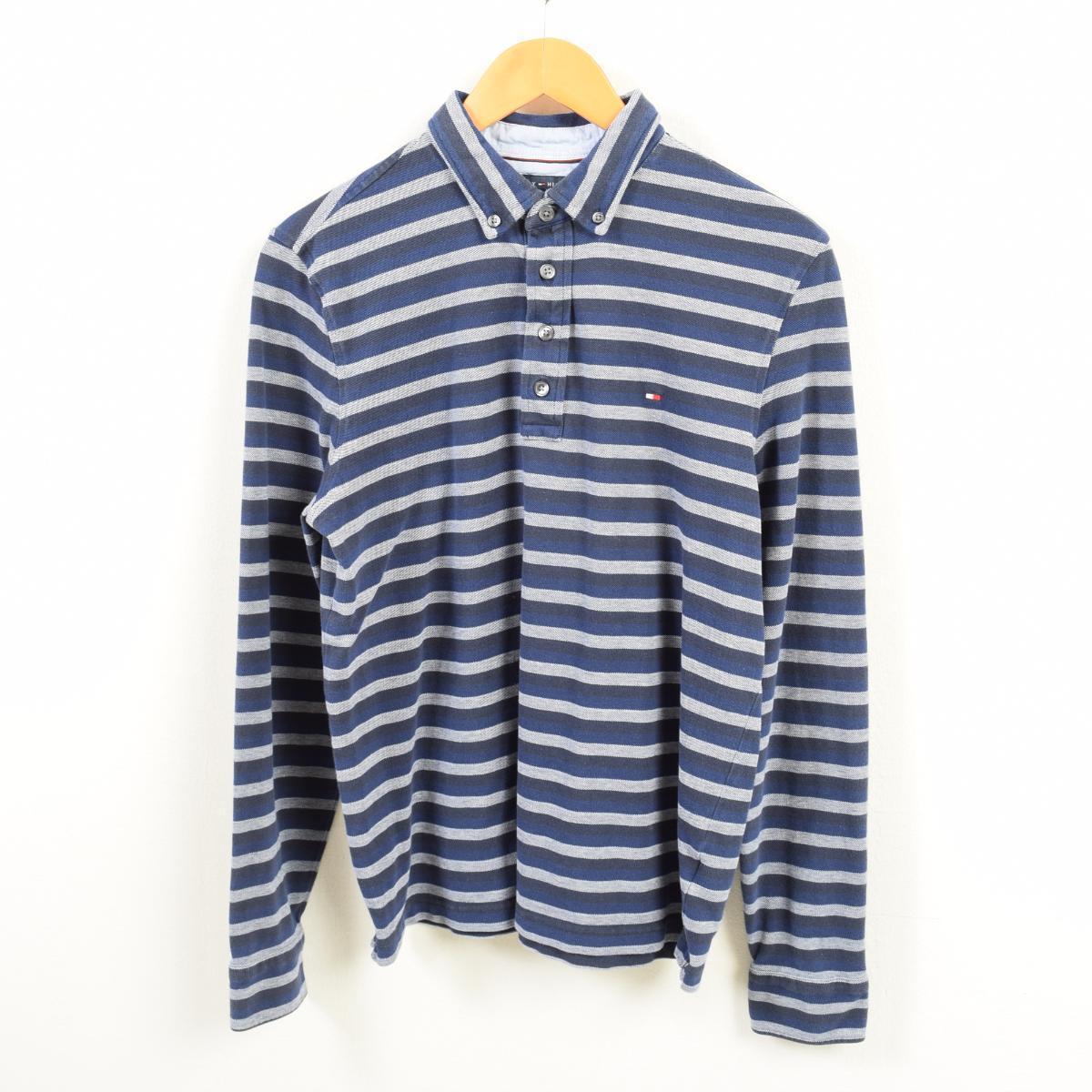 tommy hilfiger striped long sleeve polo