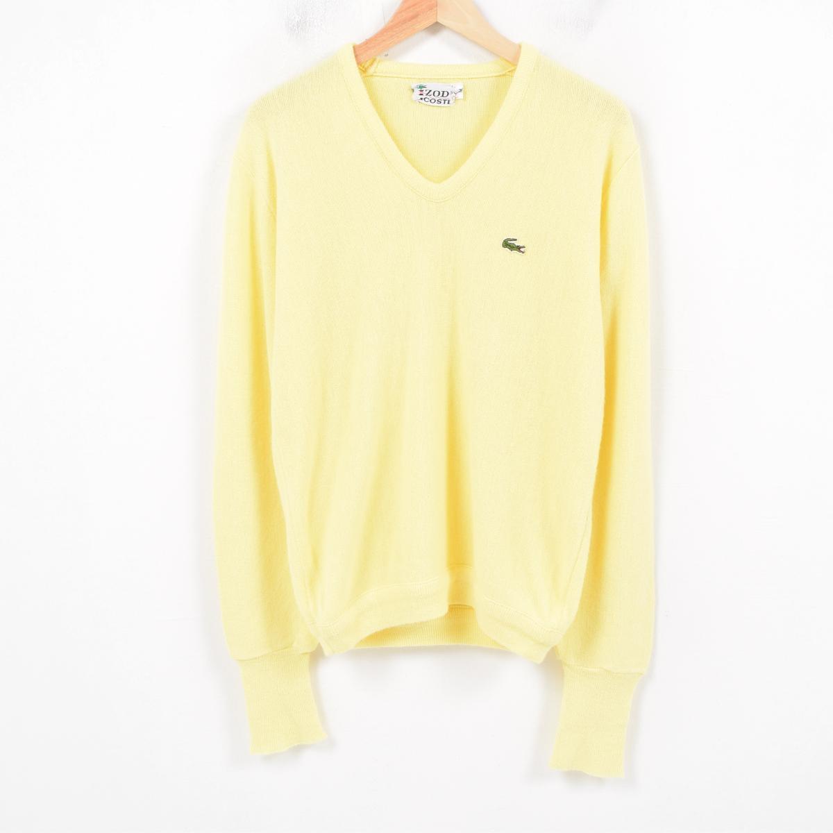 yellow lacoste sweater