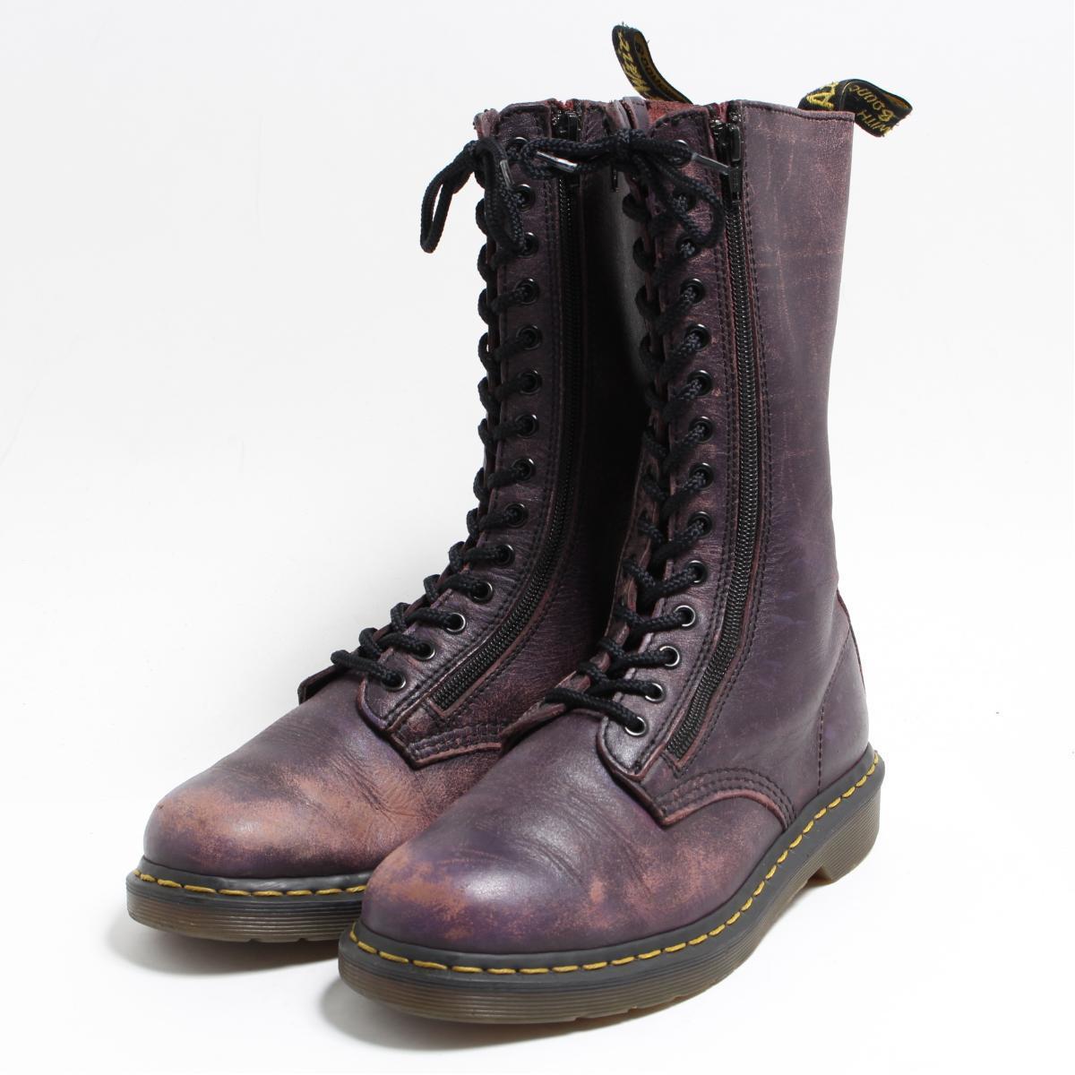 dr martens boots with side zip