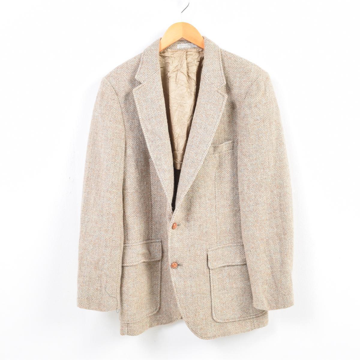 Harris ヘリンボーン ウールテーラードジャケット 70年代 70年代 Wav7298 ハリスツイード Harris メンズm ヴィンテージ Tweed Wav7298 Usa製 中古 Gs1911 Ts01 Ss07 Cs07 Js10 古着屋jam70年代 ハリスツイード Harris