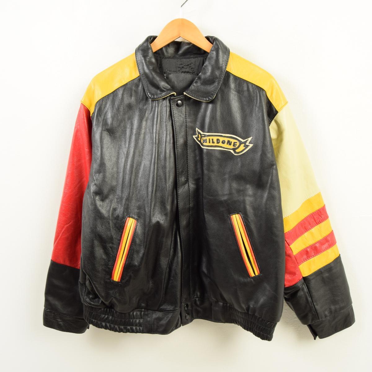 Vintage Clothing Jam Rare Mickey Mouse Leatherette Rare Mickey Mouse Leatherette Jacket Leather Blouson Men L Waw9984