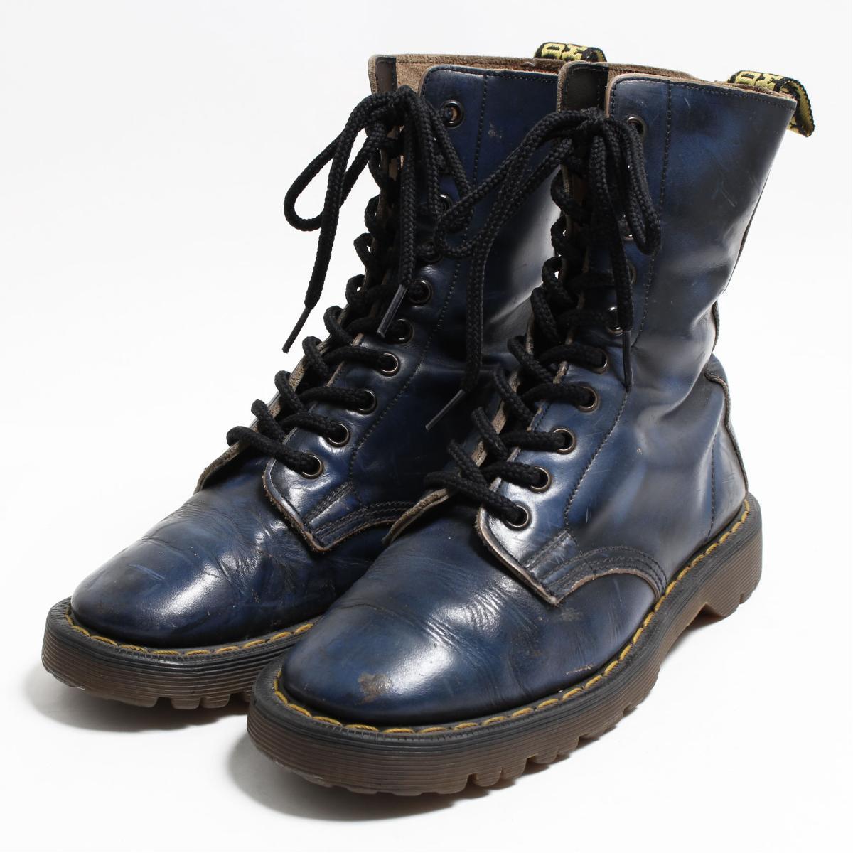 ドクターマーチン Dr Martens ホワイト社製 10ホールブーツ 英国製 レディース22 5cm Bon1699 中古 1901 Ss06 2b10f Mozago Com