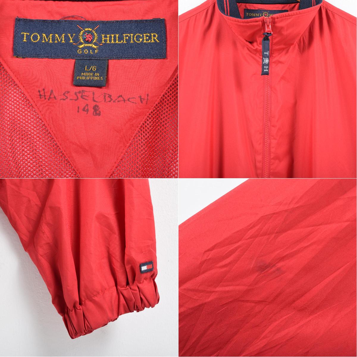 red tommy hilfiger windbreaker